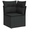 vidaXL Ensemble de Canap&eacute;s avec coussin 8 pcs Noir polyrotin