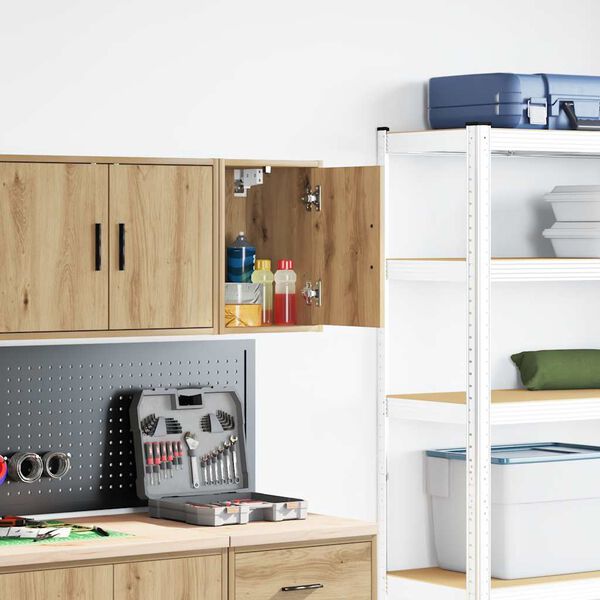 vidaXL Armoire murale de garage ch&ecirc;ne artisanal bois d'ing&eacute;nierie