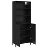 vidaXL Haut Armoire Ch&ecirc;ne noir 69,5 x 32,5 x 180 cm Bois d'ing&eacute;nierie