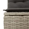 vidaXL Salon de jardin avec coussins 3 pcs gris clair résine tressée