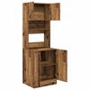 vidaXL Buffet de cuisine avec porte 2 pcs Bois ancien 60 x 50 x 180 cm