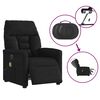 vidaXL Fauteuil inclinable de massage &eacute;lectrique noir tissu microfibre