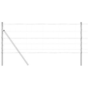 vidaXL Cl&ocirc;ture en fil soud&eacute; pour sol 25 x 0,8 m Acier galvanis&eacute; Maille