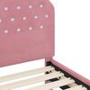 vidaXL Cadre de lit pour enfants avec t&ecirc;te de lit Rose 80 x 160 cm