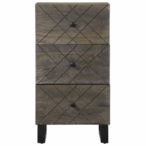 vidaXL Buffet noir 40x33x75 cm bois massif de manguier