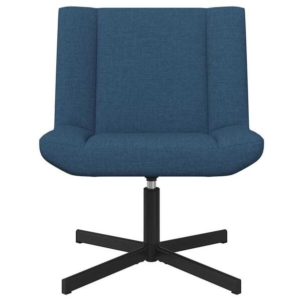 vidaXL Chaise pivotante Bleu 63 x 75 x 76 cm tissu