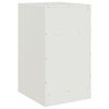 vidaXL Tables de chevet 2 pcs blanc 34,5x39x62 cm acier