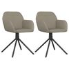 vidaXL Chaises &agrave; manger pivotantes lot de 2 gris clair velours