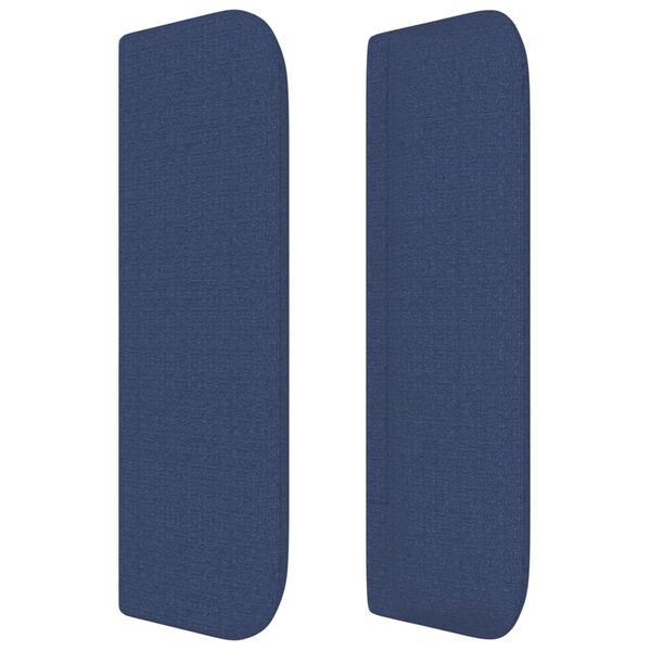 vidaXL T&ecirc;te de lit avec oreilles Bleu 163x16x78/88 cm Tissu