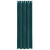 vidaXL Rideaux occultants 2 pcs Vert fonc&eacute; 140 x 225 cm Velours