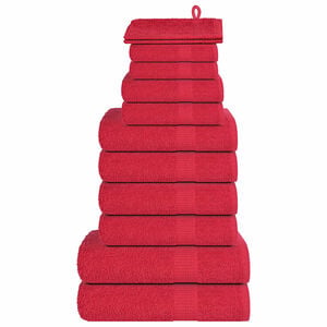 vidaXL Ensemble de serviettes FROGN 12 pcs rouge 360 g/m&sup2;
