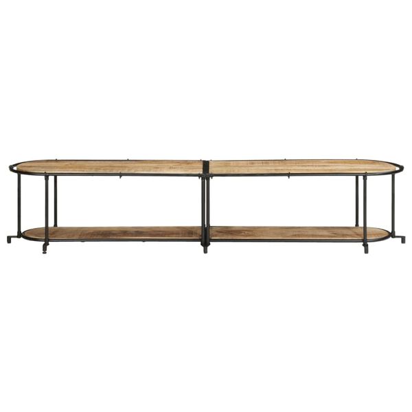 vidaXL Meuble TV 200x42x40 cm bois massif de manguier brut