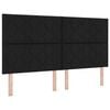 vidaXL T&ecirc;te de lit LED Noir tissu