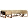 vidaXL Ensemble de canap&eacute;s d'ext&eacute;rieur 6 pc Naturel et Beige