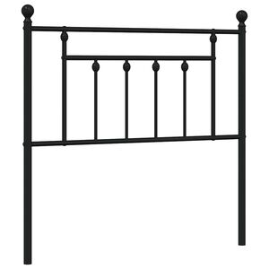 vidaXL T&ecirc;te de lit de remplacement m&eacute;tal noir 90 cm