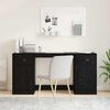 vidaXL Bureau avec armoire avec tiroir Ch&ecirc;ne noir 154,5 x 50 x 75 cm