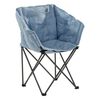 Travellife Chaise de camping compacte pliable Lago Cross ondul&eacute;e bleu