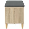 vidaXL Banc d'entr&eacute;e avec coussin Ch&ecirc;ne Sonoma 80 x 38 x 46 cm