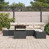 vidaXL Ensemble de salle &agrave; manger pour jardin 6 pcs Noir et Cr&egrave;me