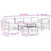 vidaXL Salon de jardin 6 pcs avec coussins noir bois massif