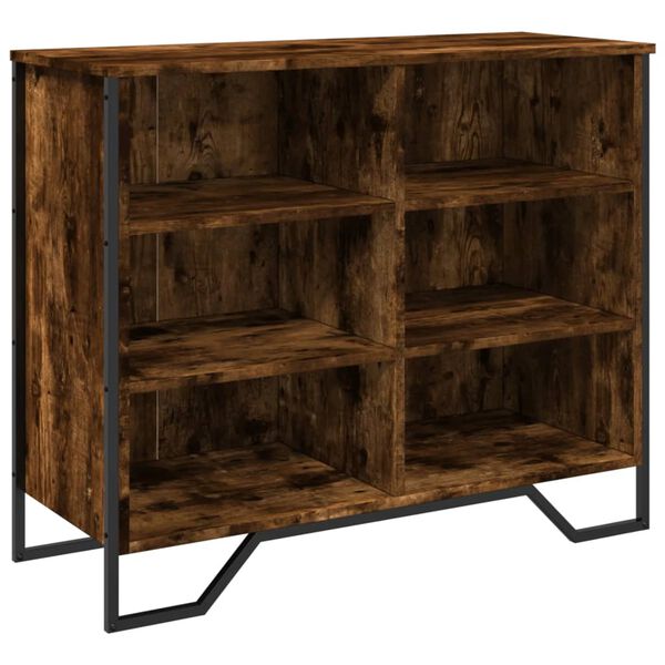 vidaXL Buffet ch&ecirc;ne fum&eacute; 91x35,5x74,5 cm bois d'ing&eacute;nierie