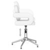 vidaXL Chaises pivotantes &agrave; manger lot de 2 blanc similicuir