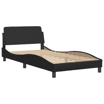 vidaXL Cadre de lit sans matelas noir 100x200 cm similicuir