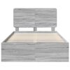 vidaXL Cadre de lit Gris Sonoma 120 x 200 cm Bois de pin massif