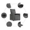 vidaXL Fauteuil inclinable &eacute;lectrique Gris fonc&eacute; Tissu