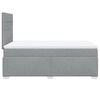 vidaXL Sommier &agrave; lattes de lit et matelas gris clair 120x190 cm tissu