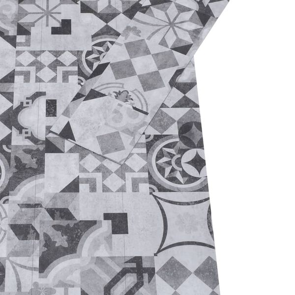 vidaXL Planches de plancher PVC 5,02 m² 2 mm Autoadhésif Motif de gris