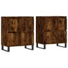 vidaXL Buffets 2 pcs ch&ecirc;ne fum&eacute; bois d'ing&eacute;nierie