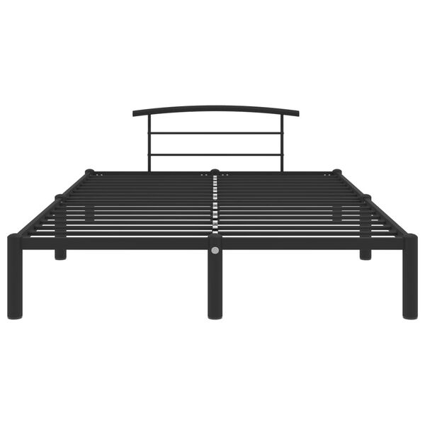 vidaXL Cadre de lit sans matelas noir m&eacute;tal 140x200 cm