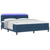 vidaXL Lit &agrave; ressorts avec matelas Bleu 180 x 200 cm tissu