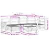 vidaXL Salon de jardin 7 pcs bois massif sapin de douglas