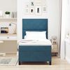 vidaXL Lit &agrave; ressorts avec matelas Bleu fonc&eacute; 100 x 200 cm tissu