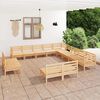 vidaXL Salon de jardin 13 pcs Bois de pin massif