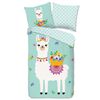 Good Morning Housse de couette enfant Llama 140x200/220 cm Menthe