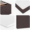 vidaXL Lit ottoman avec matelas et LED Marron foncé 180x200 cm tissu