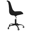 vidaXL Chaises pivotantes &agrave; manger lot de 2 Noir Tissu