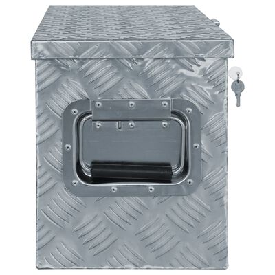 vidaXL Boîte en aluminium 76,5 x 26,5 x 33 cm Argenté