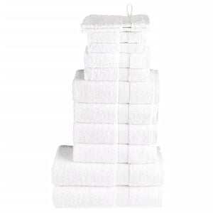 vidaXL Ensemble de serviettes de qualit&eacute; sup&eacute;rieure SOLUND 12pcs blanc