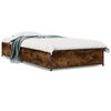 vidaXL Cadre de lit sans matelas ch&ecirc;ne fum&eacute; 75x190 cm