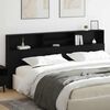 vidaXL Cabinet de T&ecirc;te de Lit Ch&ecirc;ne noir 220 x 19 x 101,5 cm