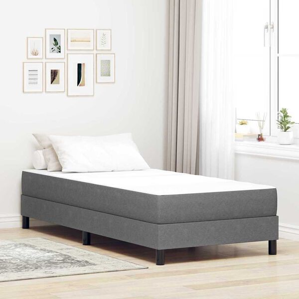 vidaXL Matelas de Lit avec matelas Gris clair 80 x 200 cm tissu