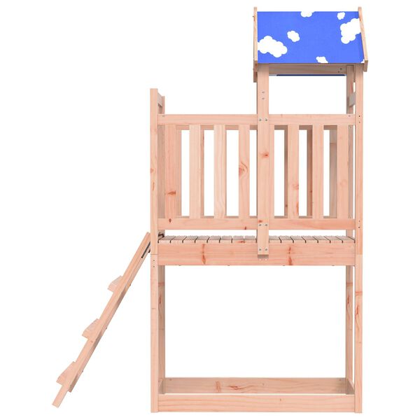vidaXL Tour de jeu Marron 52,5 x 110,5 x 215 cm Bois solide de Douglas