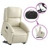 vidaXL Fauteuil inclinable Cr&egrave;me Similicuir
