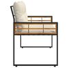 vidaXL Banc &agrave; couches en bois avec coussin Uni Cr&egrave;me 114 x 55 x 77 cm