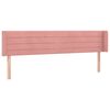 vidaXL T&ecirc;te de lit avec oreilles Rose 183x16x78/88 cm Velours