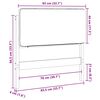 vidaXL T&ecirc;te de lit capitonn&eacute;e Blanc et gris clair 80 cm Pin massif